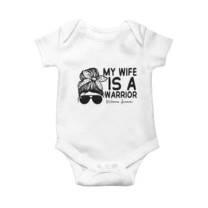 My Wife Is A Warrior Baby Onesie Melanoma Awareness Husband Gift TS12 White Print Your Wear