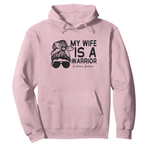 My Wife Is A Warrior Hoodie Melanoma Awareness Husband Gift TS12 Light Pink Print Your Wear