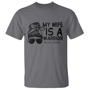 My Wife Is A Warrior T Shirt Melanoma Awareness Husband Gift TS12 Charcoal Print Your Wear