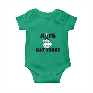 Melanoma Fighter Gift Baby Onesie Funny Skeleton Nope Not Today TS12 Irish Green Print Your Wear