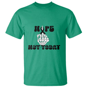 Melanoma Fighter Gift T Shirt Funny Skeleton Nope Not Today TS12 Irish Green Print Your Wear