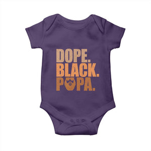 Dope Black Papa Baby Onesie Proud African American Fathers Day Gift