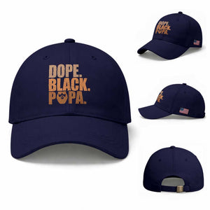Dope Black Papa Baseball Cap Proud African American Fathers Day Gift