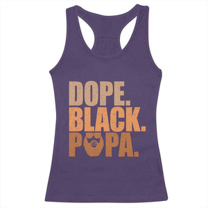 Dope Black Papa Racerback Tank Top Proud African American Fathers Day Gift
