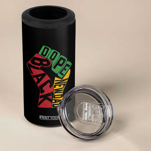 First Fathers Day Black Dad 4 in 1 Can Cooler Tumbler New Dad Gift