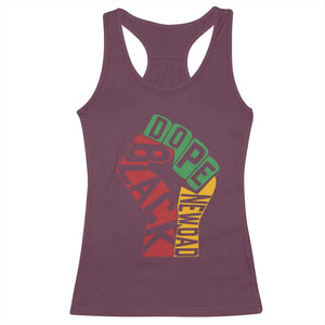 First Fathers Day Black Dad Racerback Tank Top New Dad Gift