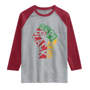 First Fathers Day Black Dad Raglan Shirt New Dad Gift