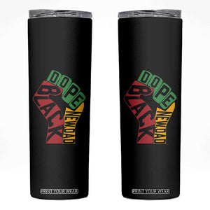 First Fathers Day Black Dad Skinny Tumbler New Dad Gift