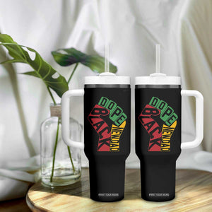 First Fathers Day Black Dad Tumbler With Handle New Dad Gift