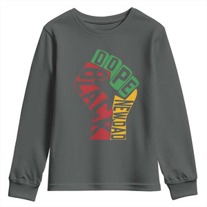 First Fathers Day Black Dad Youth Sweatshirt New Dad Gift