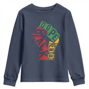 First Fathers Day Black Dad Youth Sweatshirt New Dad Gift