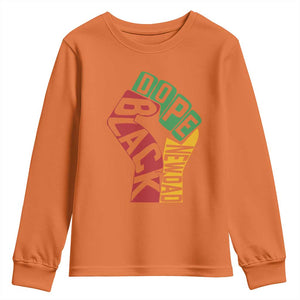 First Fathers Day Black Dad Youth Sweatshirt New Dad Gift