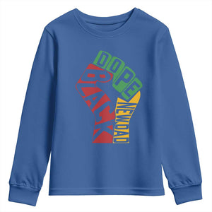 First Fathers Day Black Dad Youth Sweatshirt New Dad Gift