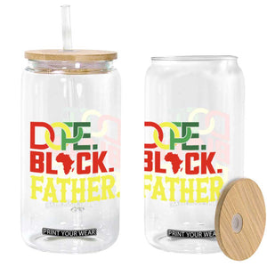 Dope Black Father Glass Can Proud Black Father Gift