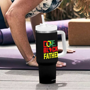 Dope Black Father Tumbler With Handle Proud Black Father Gift