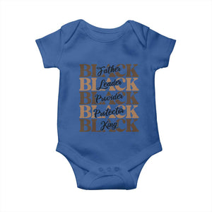 Father Leader Provider Protector King Baby Onesie Proud Black Dad Gift