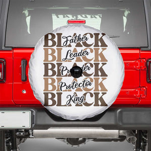 Father Leader Provider Protector King Spare Tire Cover Proud Black Dad Gift