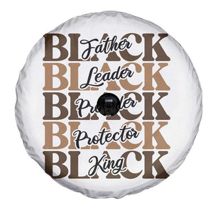Father Leader Provider Protector King Spare Tire Cover Proud Black Dad Gift