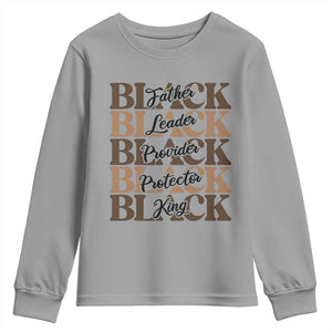 Father Leader Provider Protector King Youth Sweatshirt Proud Black Dad Gift