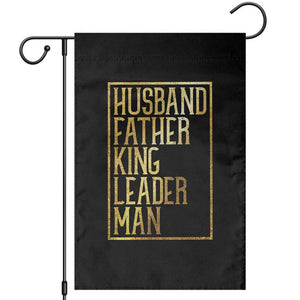 Husband Father King Leader Man Garden Flag Proud Black Dad Gift