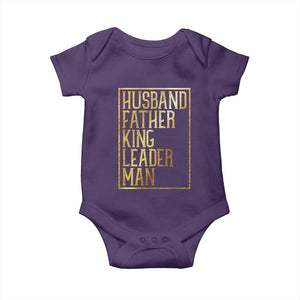 Husband Father King Leader Man Baby Onesie Proud Black Dad Gift