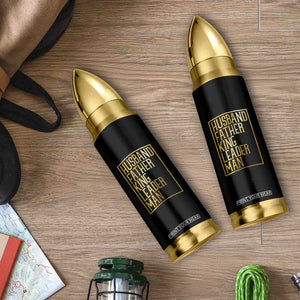 Husband Father King Leader Man Bullet Tumbler Proud Black Dad Gift