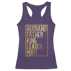 Husband Father King Leader Man Racerback Tank Top Proud Black Dad Gift