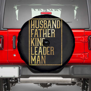 Husband Father King Leader Man Spare Tire Cover Proud Black Dad Gift