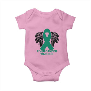 Liver Cancer Angel Warrior Wings Baby Onesie Green Ribbon Awareness Support Gift