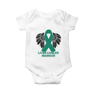 Liver Cancer Angel Warrior Wings Baby Onesie Green Ribbon Awareness Support Gift