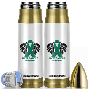 Liver Cancer Angel Warrior Wings Bullet Tumbler Green Ribbon Awareness Support Gift