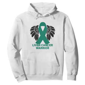 Liver Cancer Angel Warrior Wings Hoodie Green Ribbon Awareness Support Gift