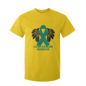Liver Cancer Angel Warrior Wings T Shirt For Kid Green Ribbon Awareness Support Gift
