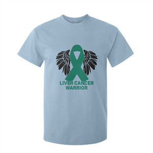 Liver Cancer Angel Warrior Wings T Shirt For Kid Green Ribbon Awareness Support Gift