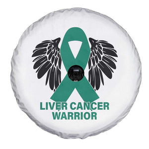 Liver Cancer Angel Warrior Wings Spare Tire Cover Green Ribbon Awareness Support Gift