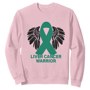Liver Cancer Angel Warrior Wings Sweatshirt Green Ribbon Awareness Support Gift