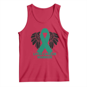 Liver Cancer Angel Warrior Wings Tank Top Green Ribbon Awareness Support Gift