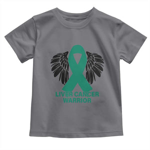 Liver Cancer Angel Warrior Wings Toddler T Shirt Green Ribbon Awareness Support Gift