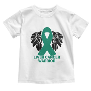 Liver Cancer Angel Warrior Wings Toddler T Shirt Green Ribbon Awareness Support Gift
