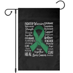 Liver Cancer Support Gift Garden Flag Fearless Unbreakable Warrior Hope