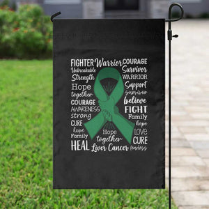 Liver Cancer Support Gift Garden Flag Fearless Unbreakable Warrior Hope