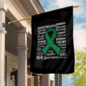 Liver Cancer Support Gift Garden Flag Fearless Unbreakable Warrior Hope