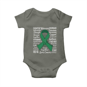 Liver Cancer Support Gift Baby Onesie Fearless Unbreakable Warrior Hope