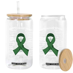 Liver Cancer Support Gift Glass Can Fearless Unbreakable Warrior Hope