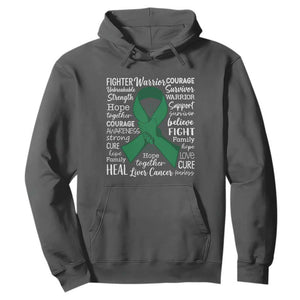 Liver Cancer Support Gift Hoodie Fearless Unbreakable Warrior Hope