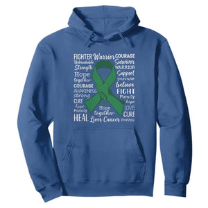 Liver Cancer Support Gift Hoodie Fearless Unbreakable Warrior Hope