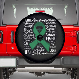 Liver Cancer Support Gift Spare Tire Cover Fearless Unbreakable Warrior Hope