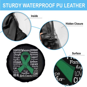 Liver Cancer Support Gift Spare Tire Cover Fearless Unbreakable Warrior Hope