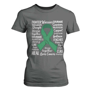 Liver Cancer Support Gift T Shirt For Women Fearless Unbreakable Warrior Hope