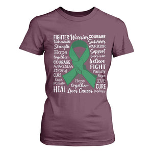 Liver Cancer Support Gift T Shirt For Women Fearless Unbreakable Warrior Hope